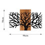 Wallity Horn Tree - 381 Escultura de Pared de Madera y Metal en Nogal y Negro